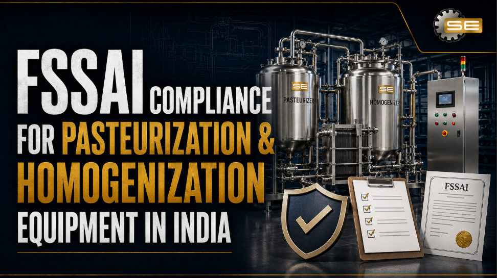 FSSAI compliance for pasteurization and homogenization equipment in India