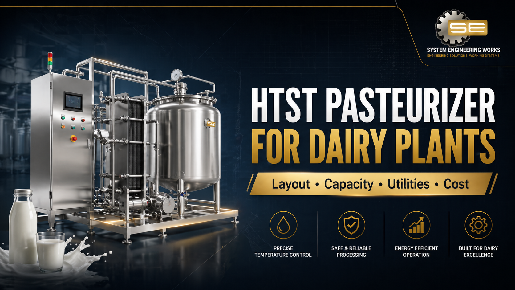 HTST pasteurizer layout for Indian dairy plant