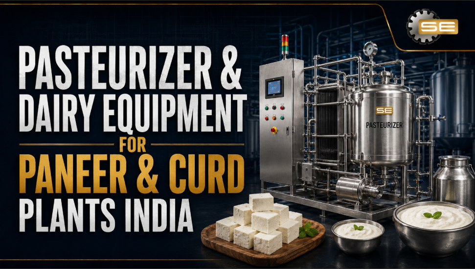 Pasteurizer and dairy equipment for paneer and curd plants in India