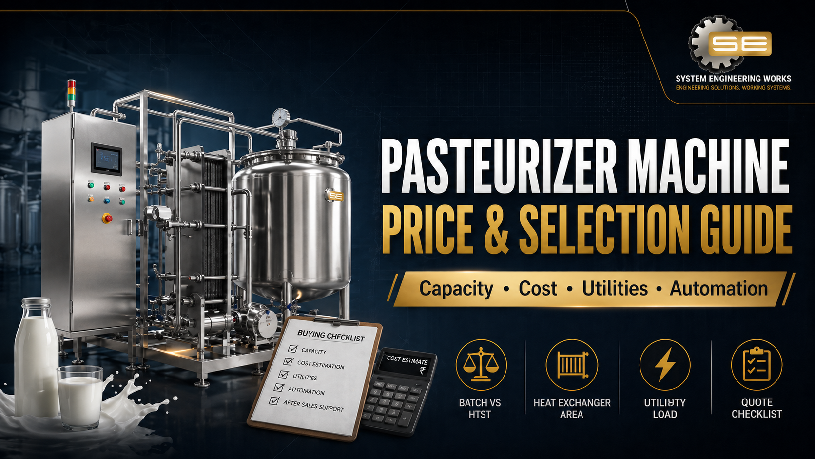 Pasteurizer machine price capacity and selection guide for Indian plants