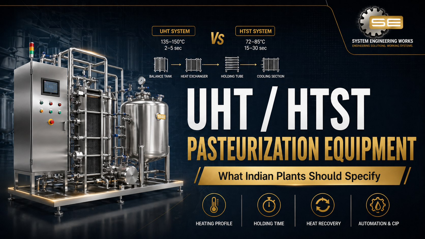 UHT and HTST pasteurization equipment for dairy and beverage plants